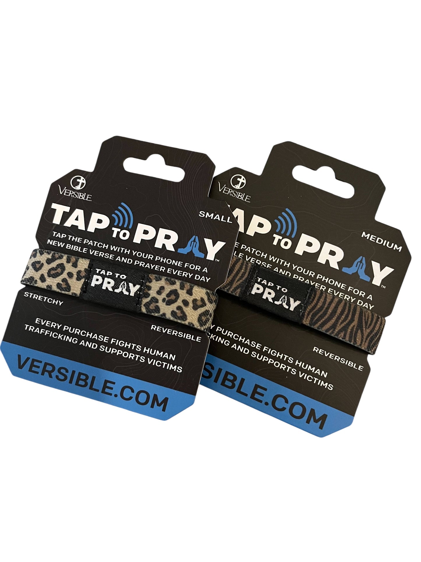 Versible - Tap To Pray™ Wristbands - Safari Leopard - Medium