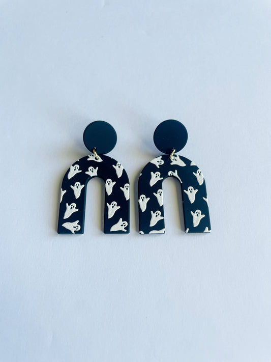 Black Ghost/ Halloween Earrings