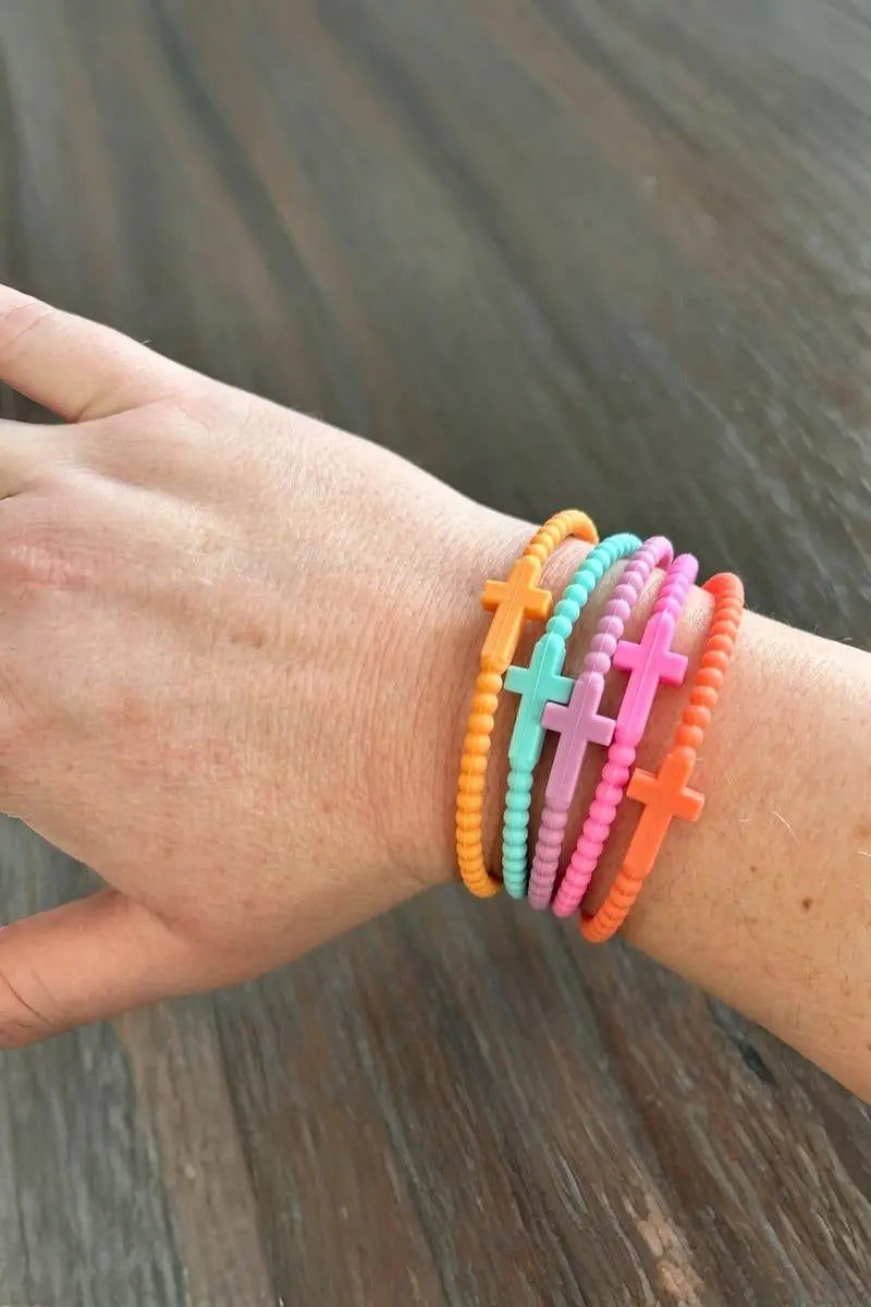 Jesus cross silicone bracelet Zenana