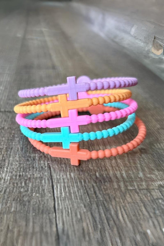 Jesus cross silicone bracelet