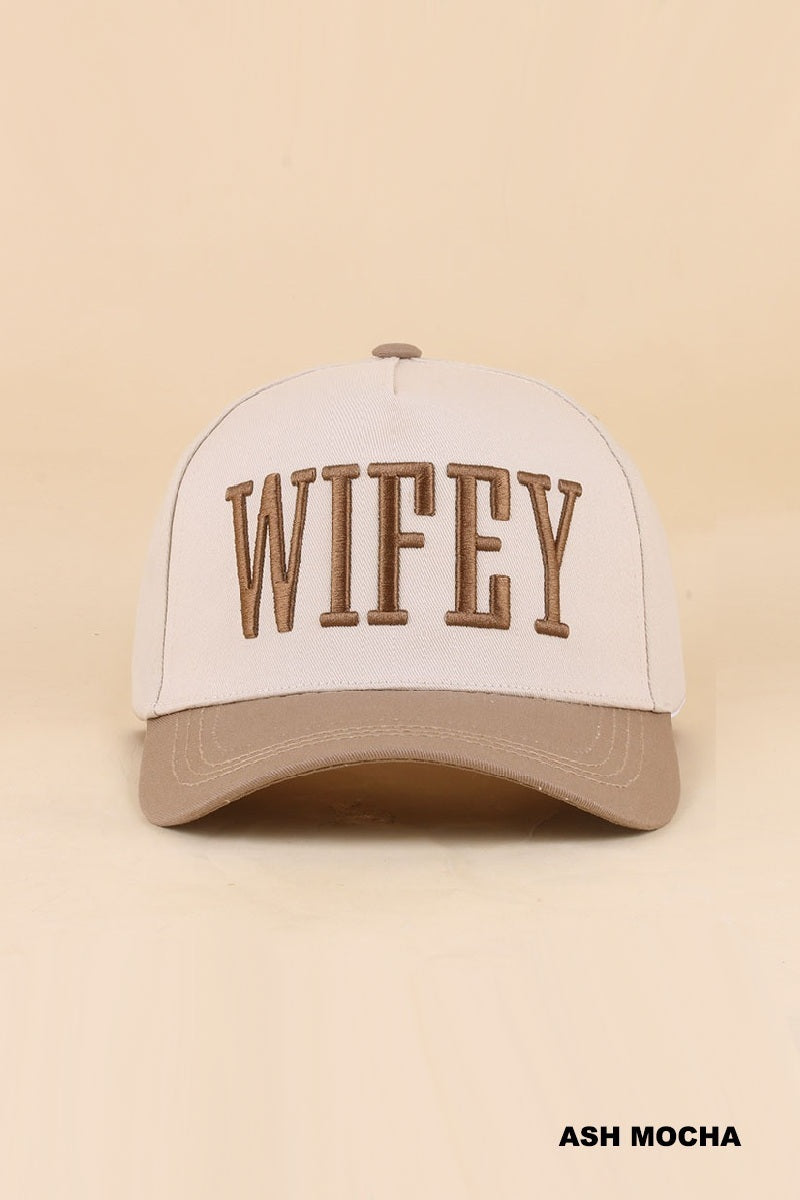 Wifey Two Tone Snapback Hat Zenana